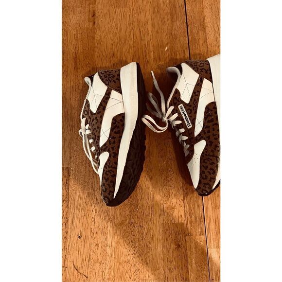 Reebok Classic Leather Big Kid Cheetah Print Sneakers Size 4 - Picture 5 of 11
